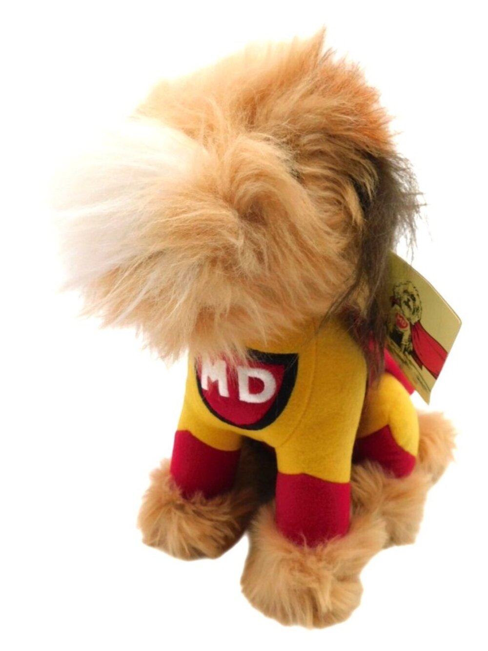 Dakin Mighty Dog Plush With Tag Red Cape Yellow Outfit Carnation 1986 10"